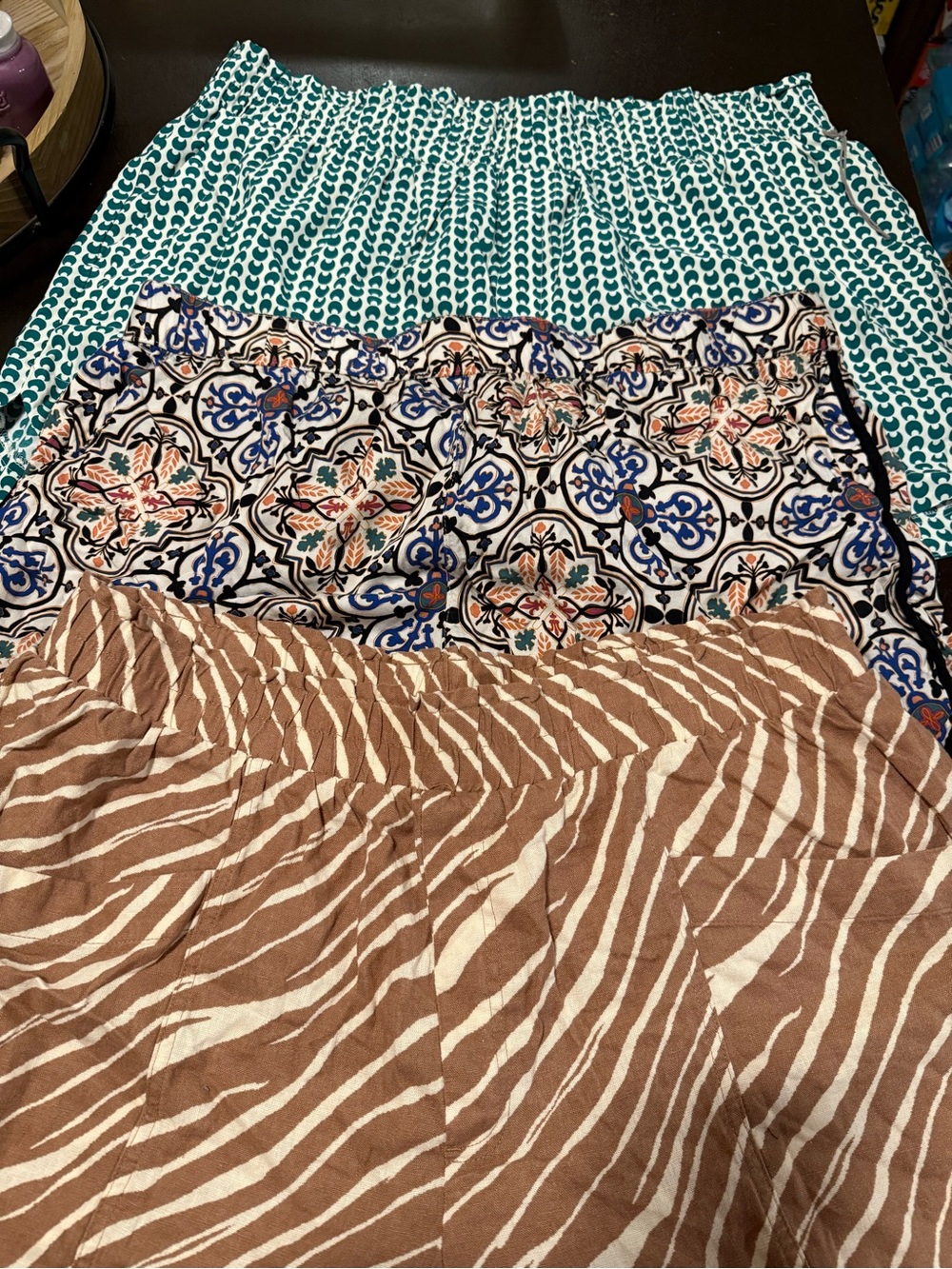a new day Brown and Cream Zebra Midi short lot all target brand